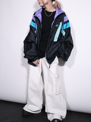 "NIKE" ice color switching design nylon jacket