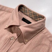DAKS ダックス アンゴラ混 羊毛 ウール 長袖 ネルシャツ ボタンダウン サイズ L /ピンク系 日本製 オンワード樫山 紳士