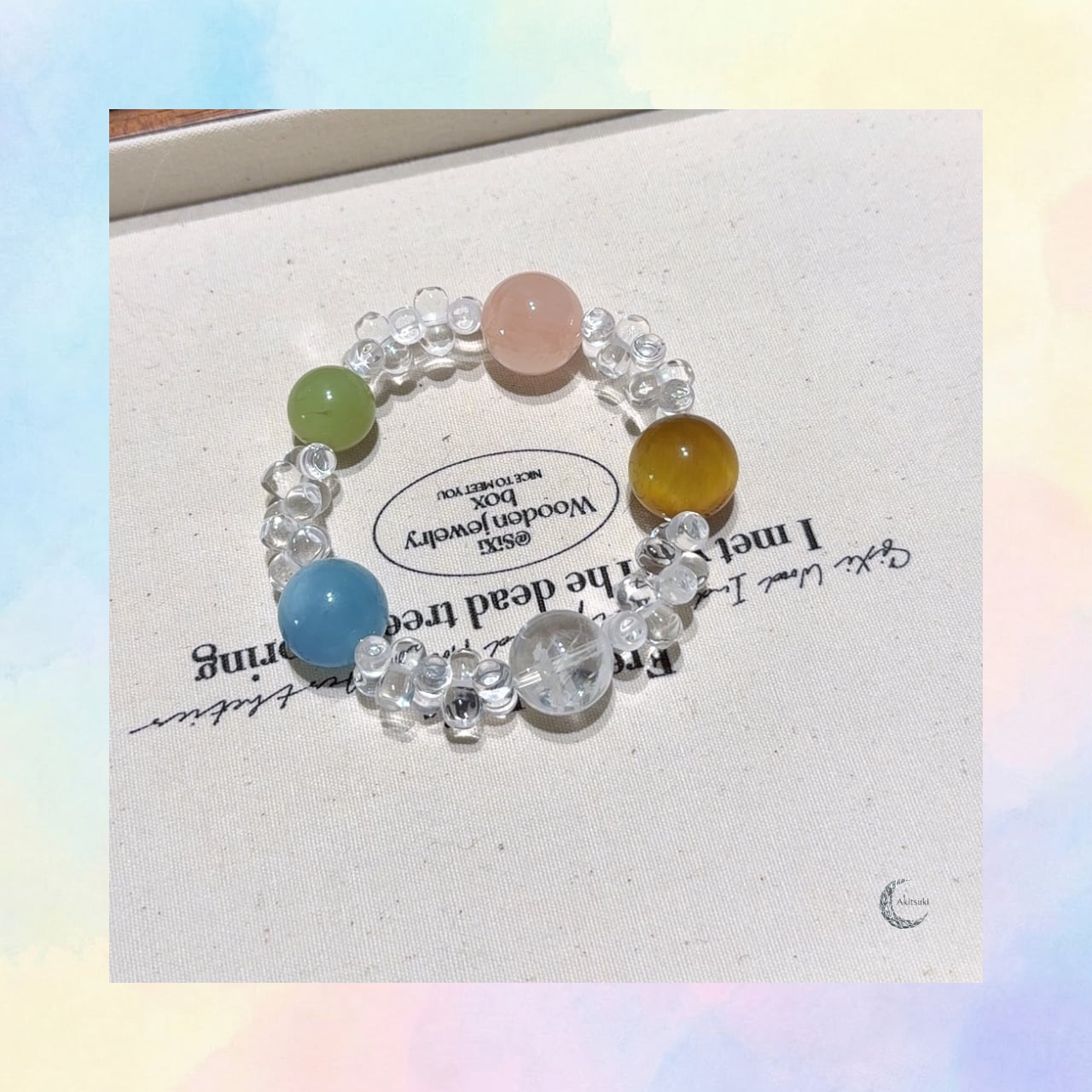 浄化・バランス・守護 | 水晶×ハウライト× じんこうブレスレット W-025 | Akitsuki | Gogyō 五行開運守護石ブレスレット｜五行バランス