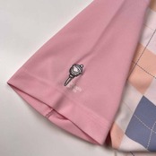 CAPTAIN SANTA キャプテンサンタ GOLF CLUB アーガイル柄 メッシュ 半袖 ポロシャツ サイズ L /ピンク/ゴルフ