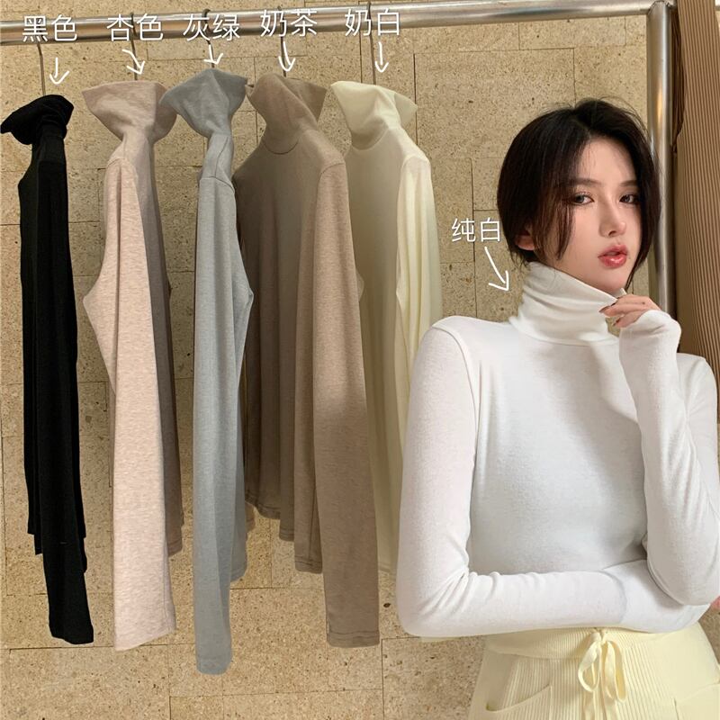 シャツ Tシャツ オータムウィンターホワイトトップス ロング 秋物 冬物 ブラックストロベリース8222321090