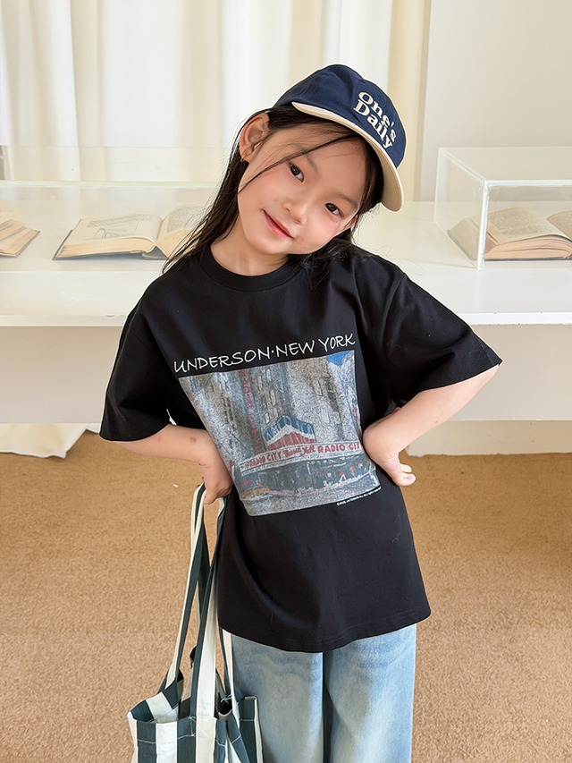 【KID】アメリカンレトロニューヨーク半袖Tシャツ - 17
