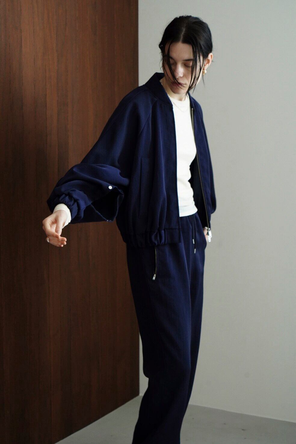 CLANE(クラネ) MODE JERSEY BLOUSON NAVY | サウスオレンジ｜メンズ