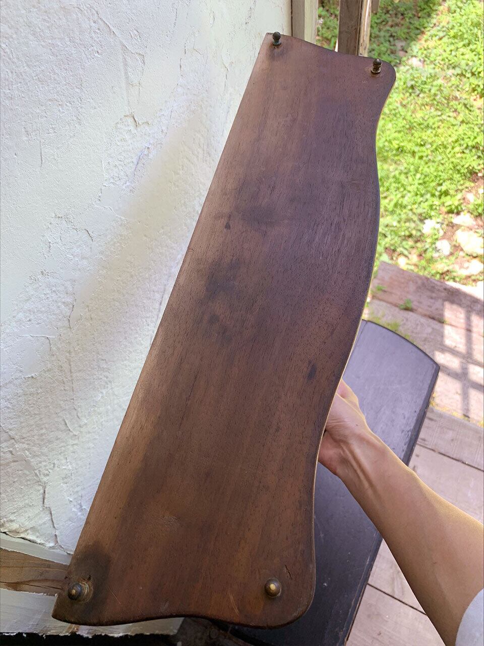 木製 3段シェルフ 壁付棚 艶ブラウン | Brocante de La Cocotte