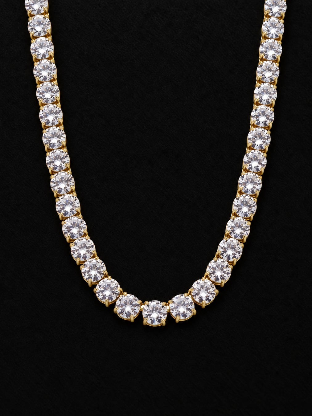 【10mm】Tennis Chain Necklace -Gold/Silver-