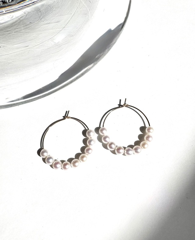 【衣】coscos パールフープピアス