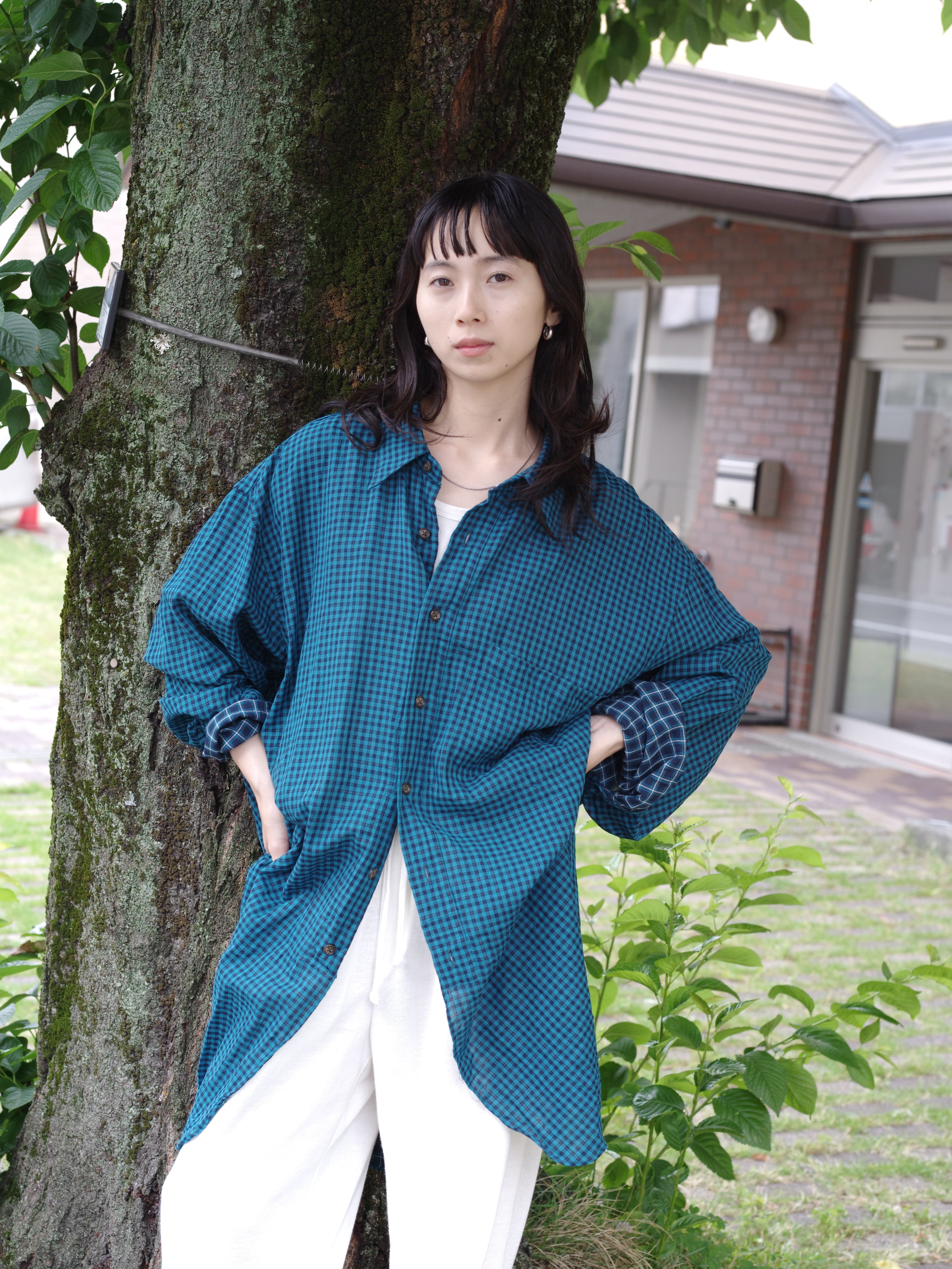 MarvinePontiakShirtMakers LongLengthシャツ Marvine Pontiak shirt makers / Long length SH exclusive to Skool