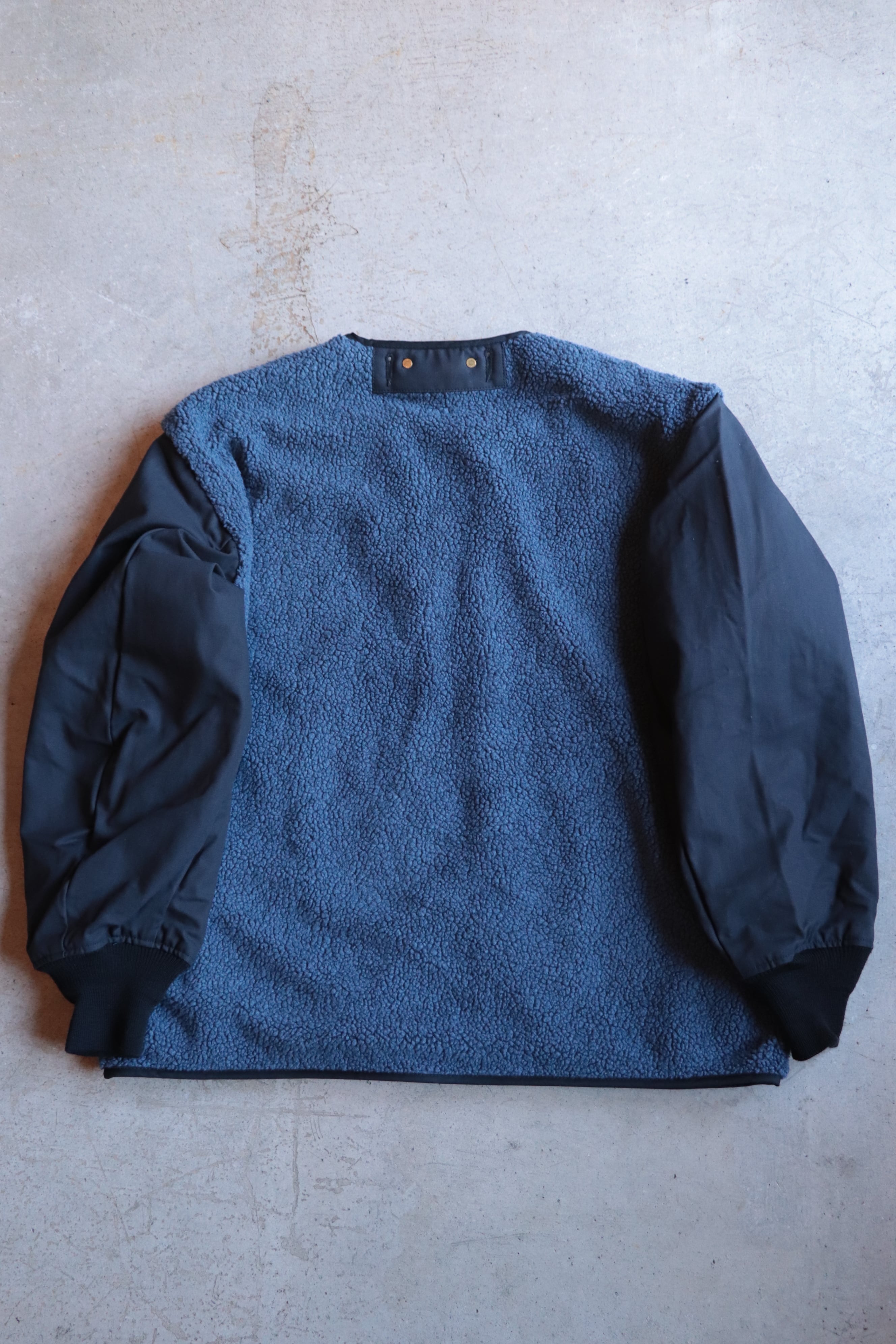 ANACHRONORM/アナクロノーム BOA NO-COLLAR JACKET Ⅱ NAVY AN208 | MAMBO