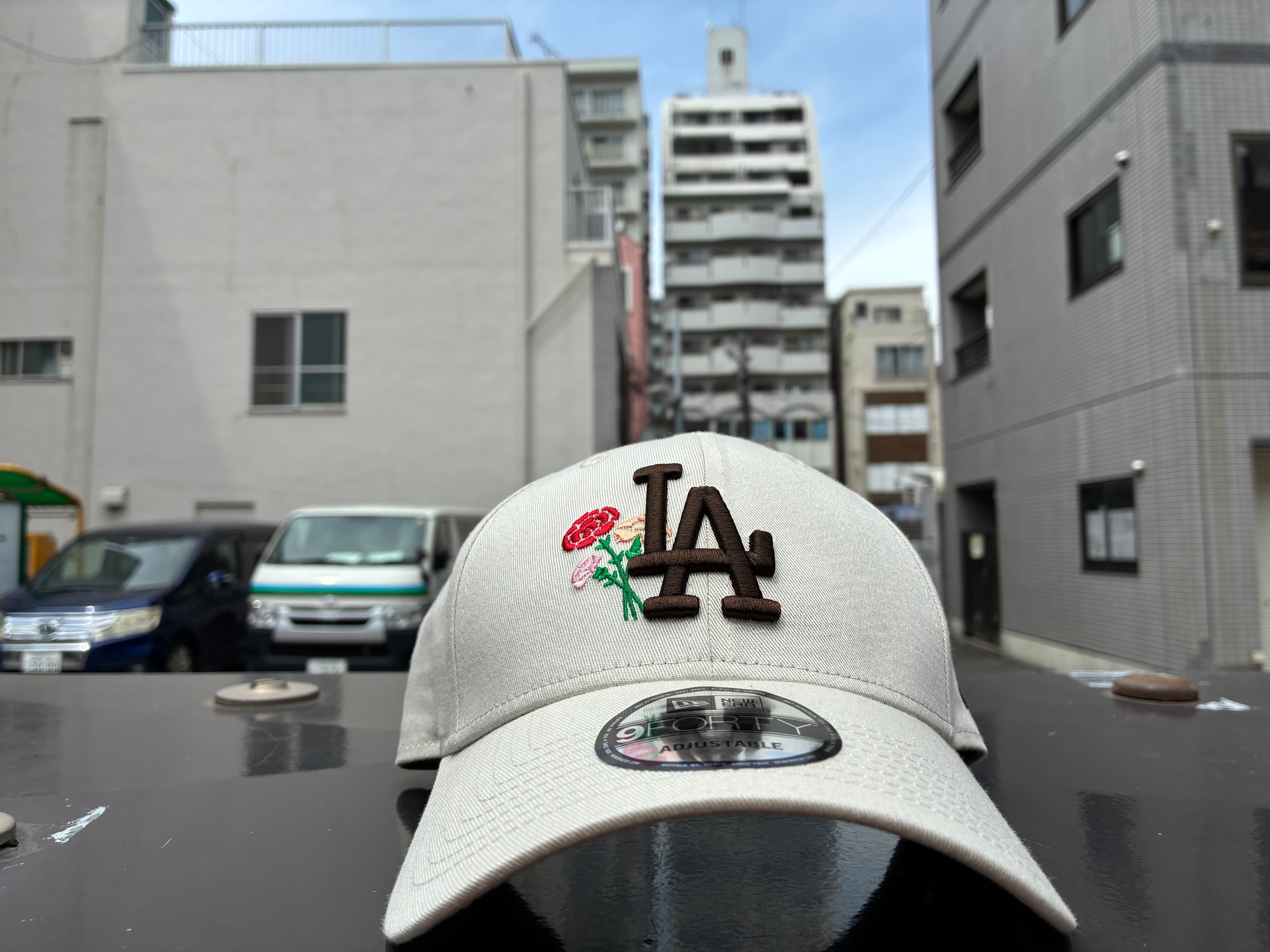 NEW ERA 9FORTY A-Frame MLB パール バッジ Pearl Badge ロサンゼルス