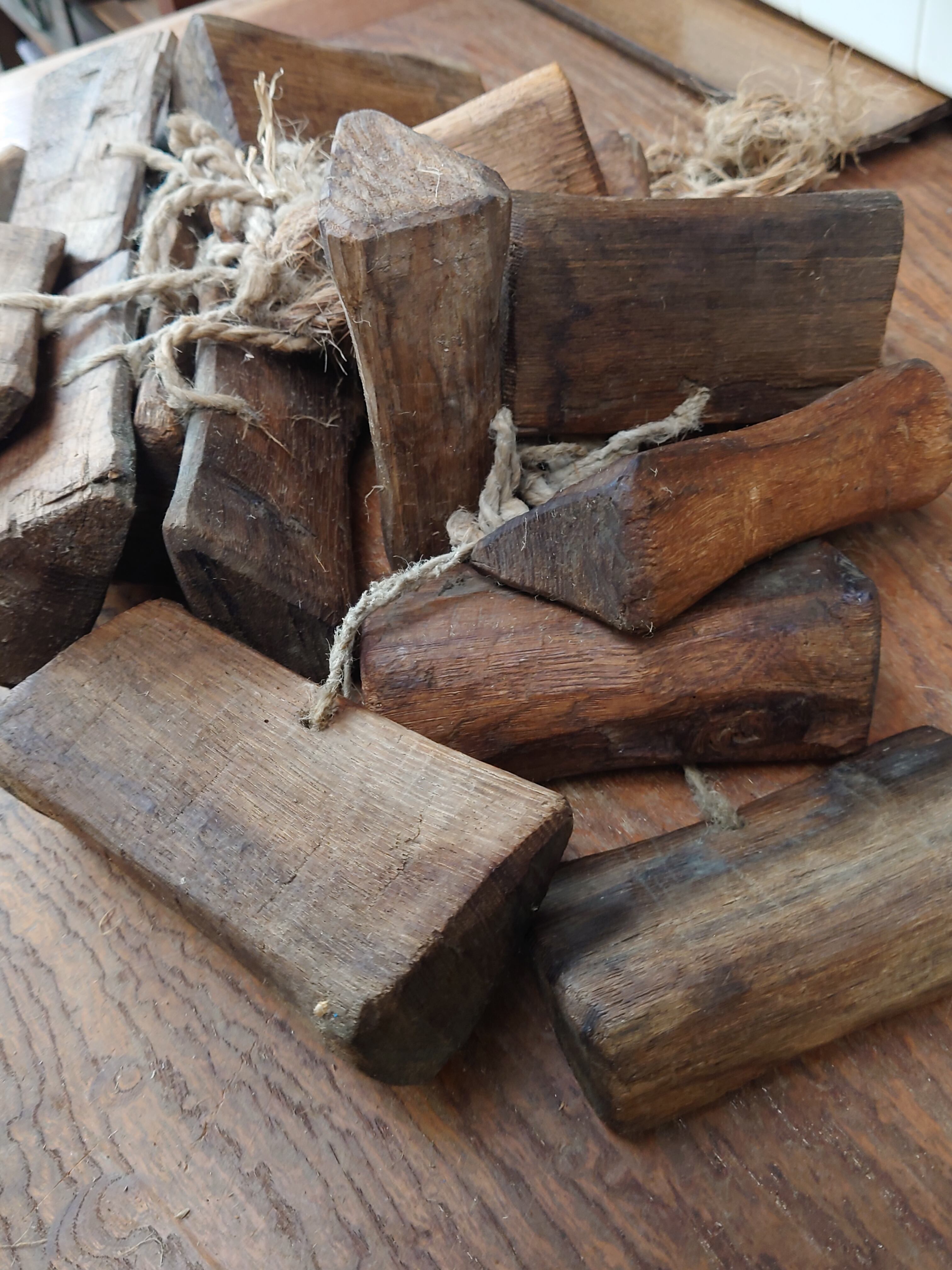 送料込み】【古民具】むしろ編み機 二股脚 筵編み 俵編み 藁編み 織機