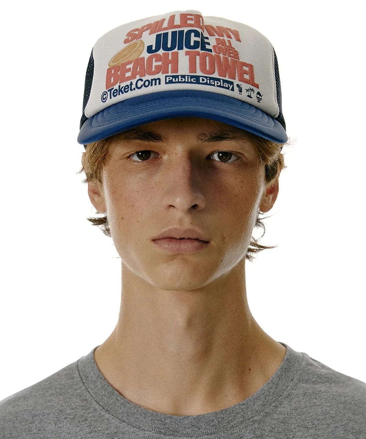 ☆Stray Kids アイエン 着用！！【TEKET】Be Careful Trucker Cap Navy