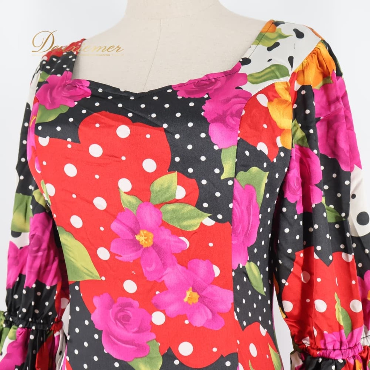フラメンコ 衣装 prima boutique プリマブティック ドレス ワンピース ブラック系 ピンク系 レッド系 黒 ピンク 赤 紫 光沢 ボランテ フリル ダンス パーティ 発表会 水玉 花柄 総柄 模様 舞台衣装 ダンス衣装