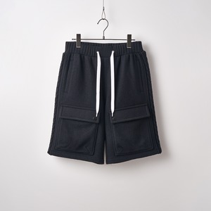 Wool felt cable short pants / Black