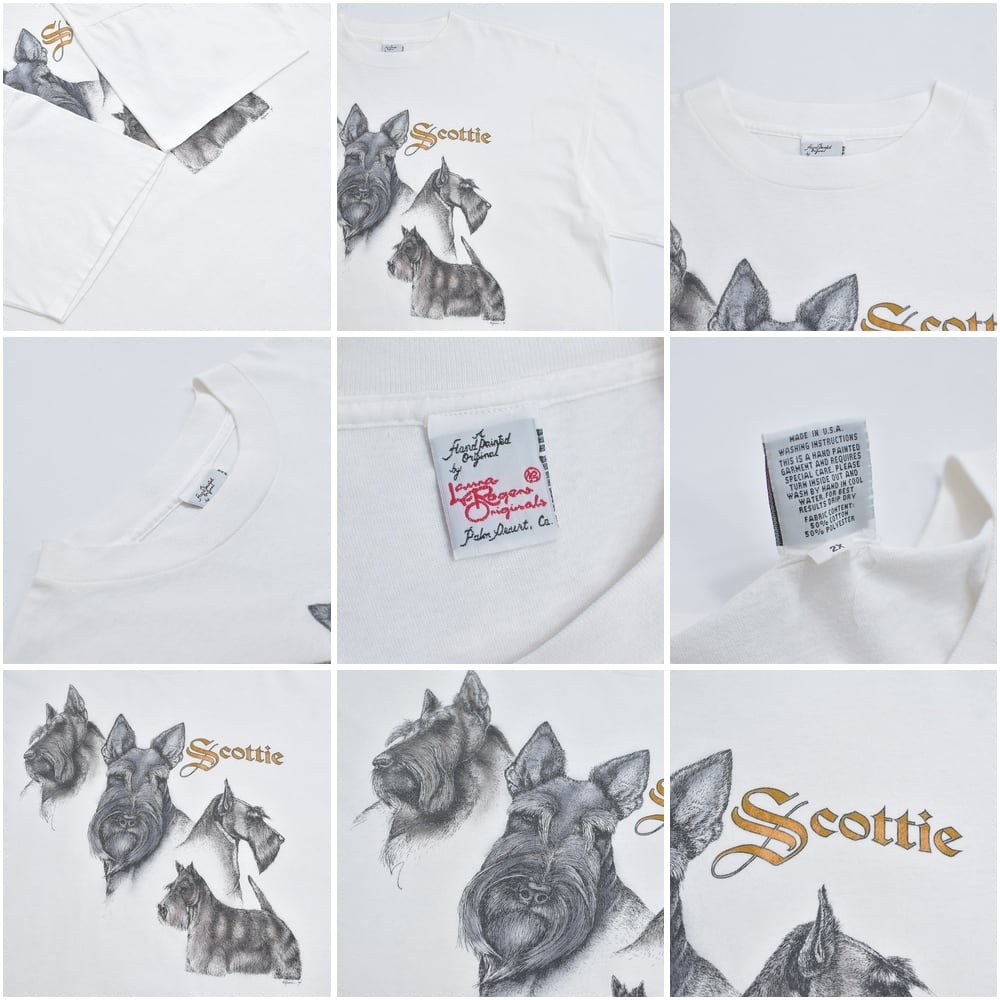 90s USA製 Donna J. Rogens Originals スコティッシュテリア ドッグ