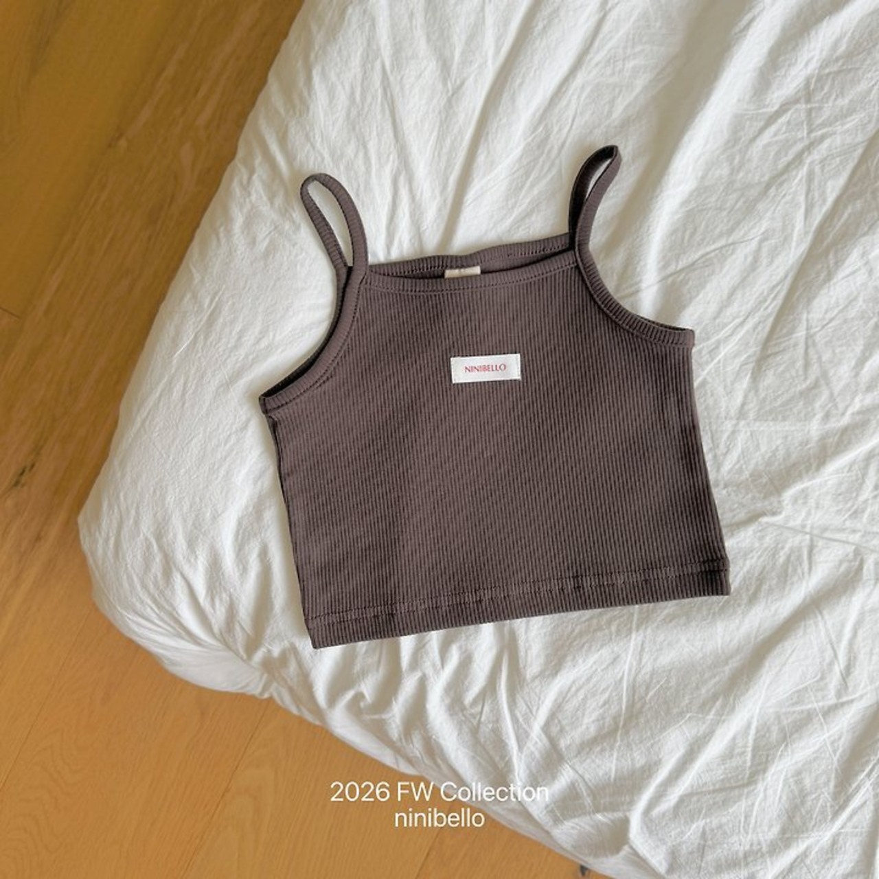 韓国子供服 / ninibello / Vive Ribbed Sleeveless Top / トップ *XS~XXL*