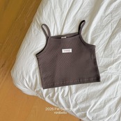 韓国子供服 / ninibello / Vive Ribbed Sleeveless Top / トップ *XS~XXL*