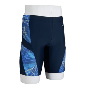 ミズノアクアフィットネス用ハーフスパッツ[メンズ]N2JBC613 立体カップ付【2025秋冬新作】