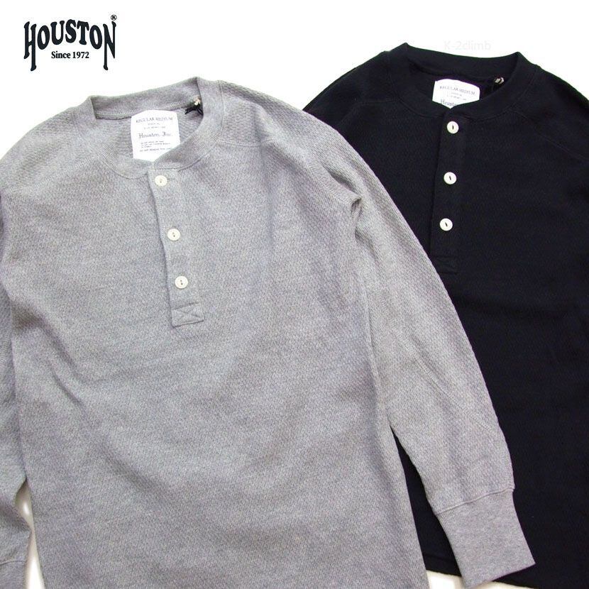 HOUSTON ヘビーサーマルロンT 20972 ヘンリーネック長袖Tシャツ 厚手の