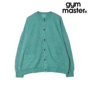gym master ジムマスター ローゲージ 鹿の子 ピグメント クルーネック カーディガン メンズ レディース カジュアル G821704 グリーン