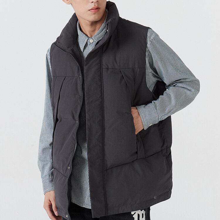 ★WARM STAND-COLLAR COTTON VEST　　A0433