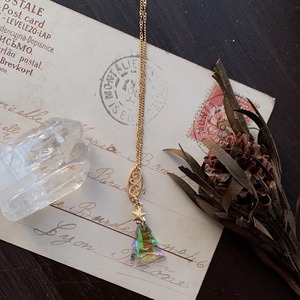 Christmas tree crystal cheam necklace
