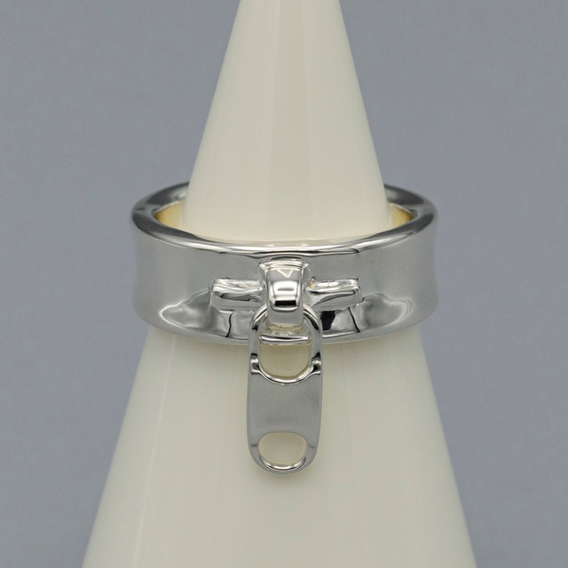 Padlock ring Silver