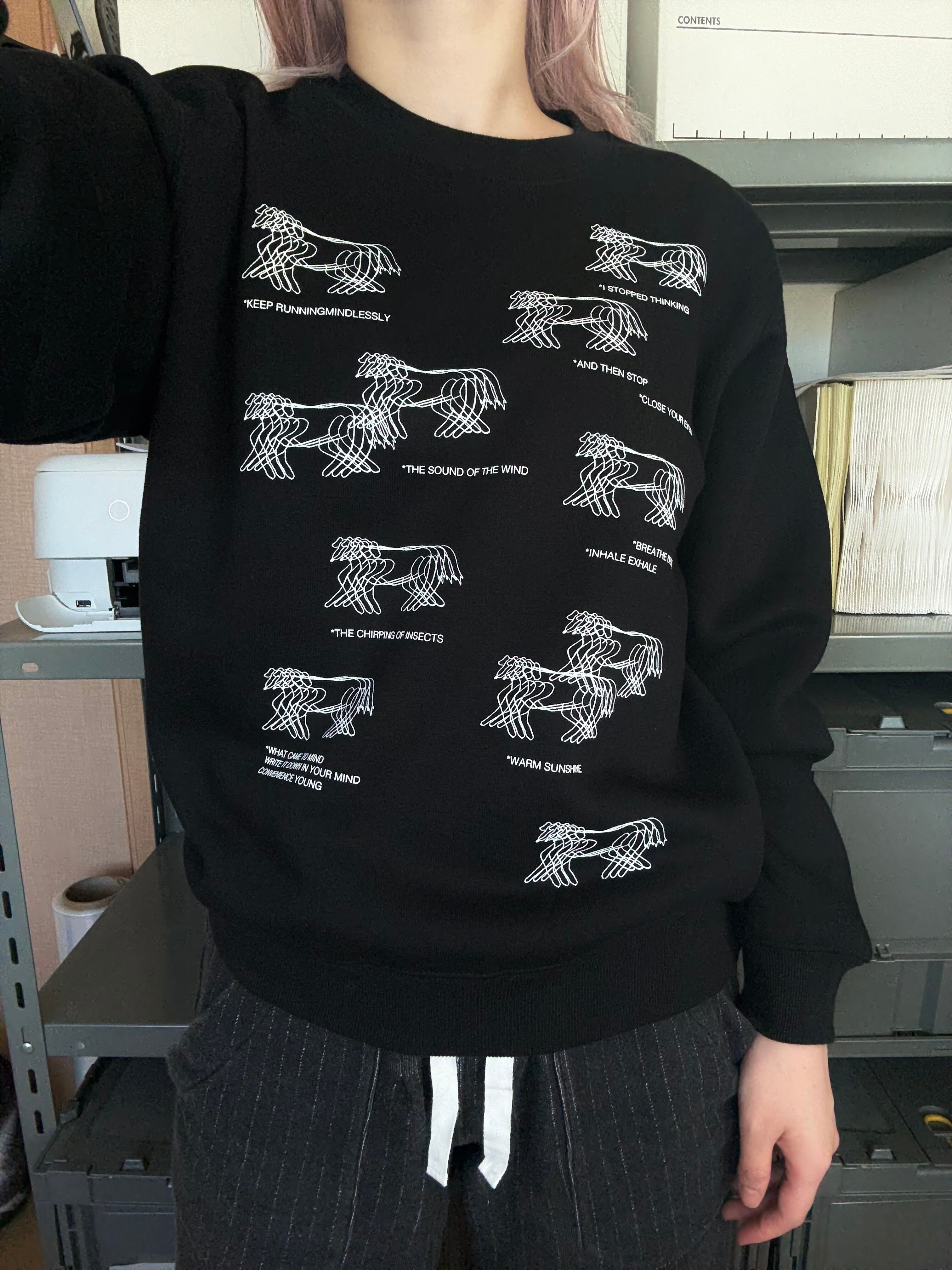 RUNNING DOGS SWEAT : SAX コンビニエンスヤング RUNNING DOGS SWEAT : BLACK | CONVENIENCE YOUNG