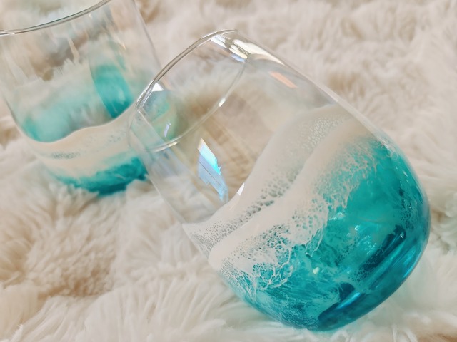484.オーシャンレジンアート 海のグラス