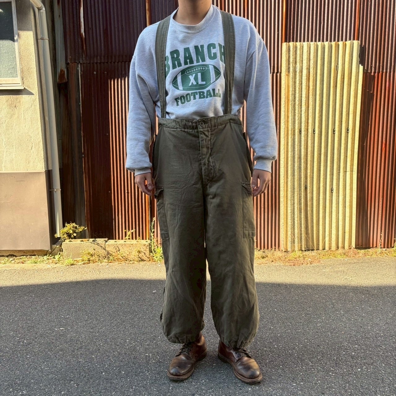 80s オーストリア軍 実物 オーバーオール 防寒パンツ つなぎ W96cm L