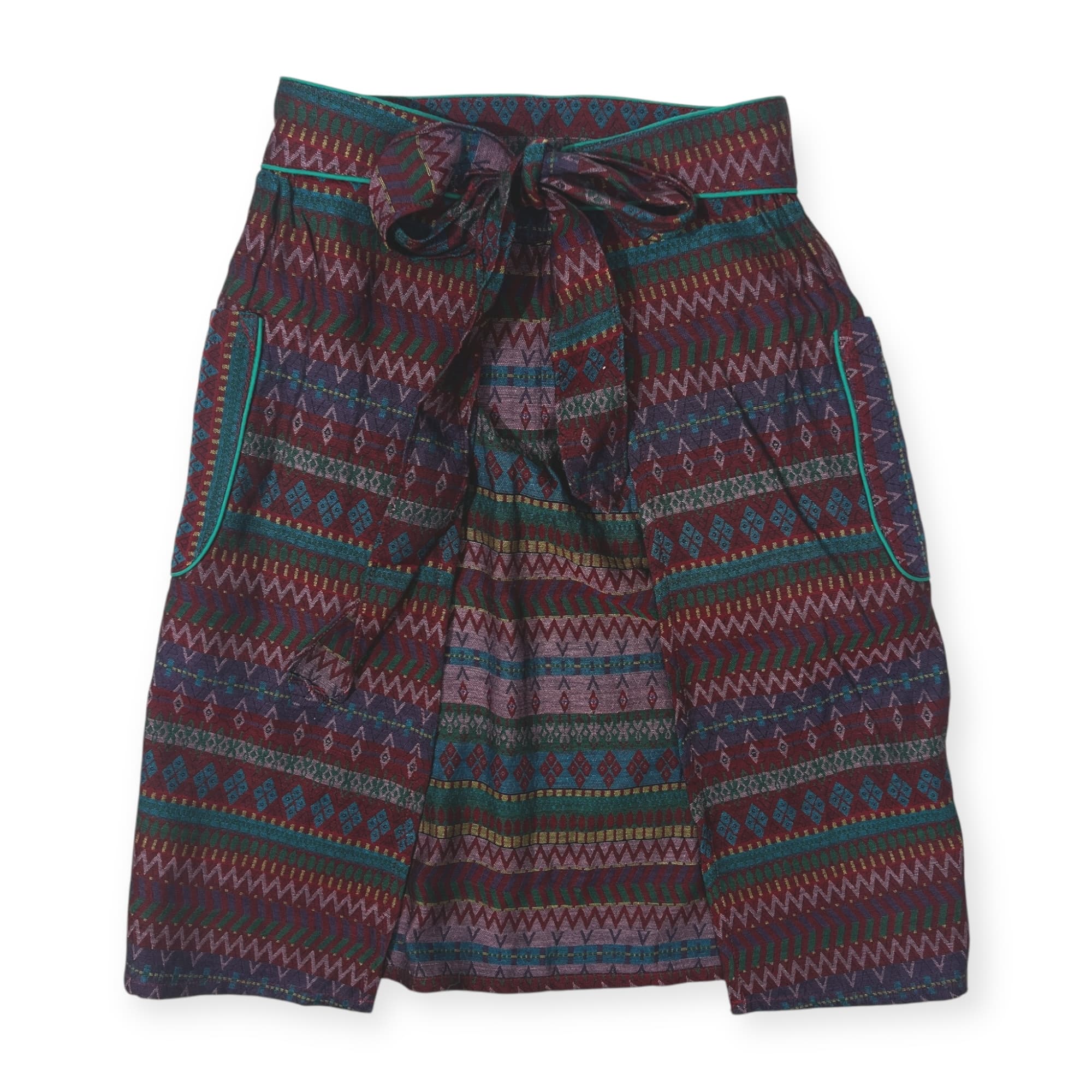 KENZO ケンゾー ジャガード ネイティブ 総柄 エプロン スカート