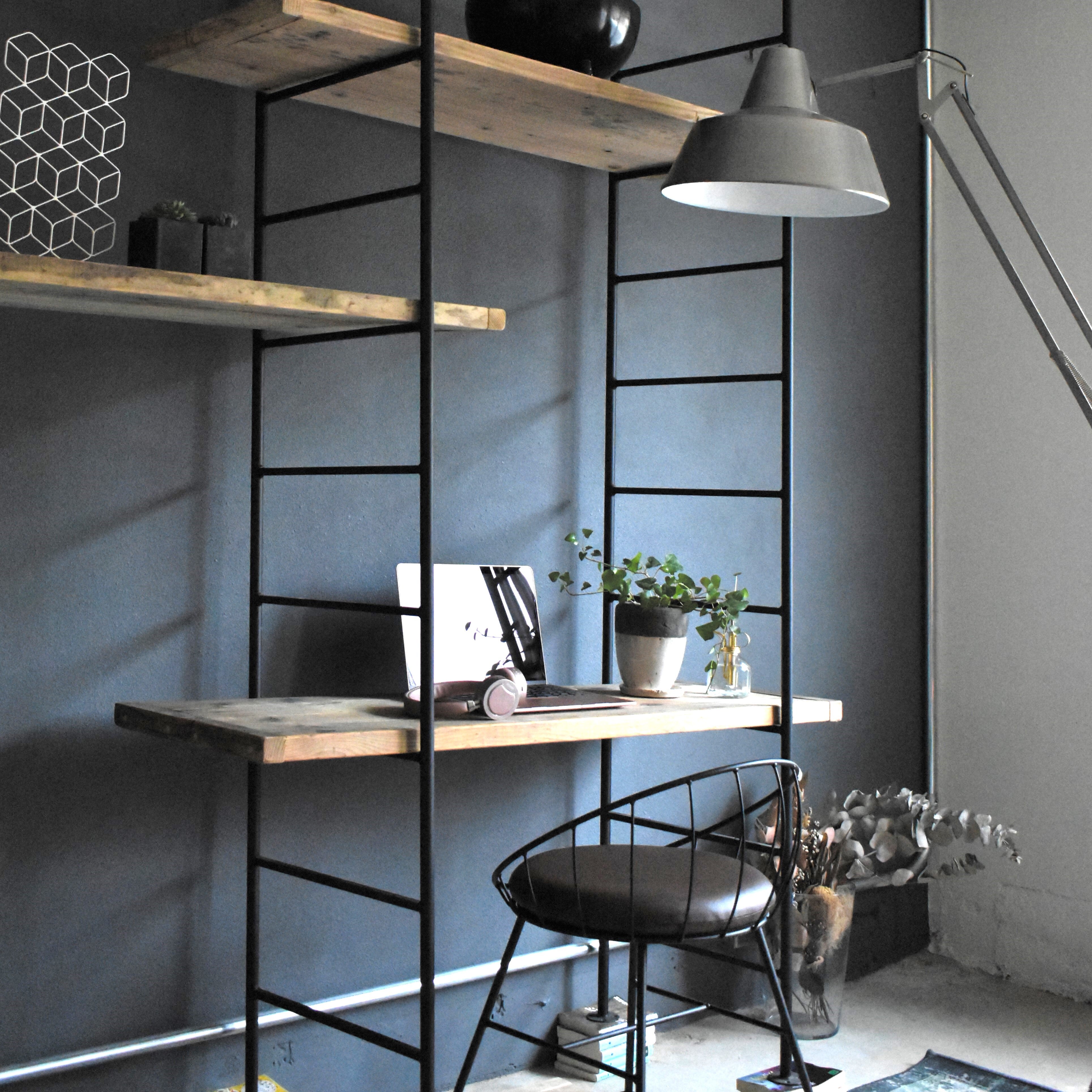 ムク ハシゴシェルフフレーム 【MUK-1561】 サンドブラック塗装 DIY