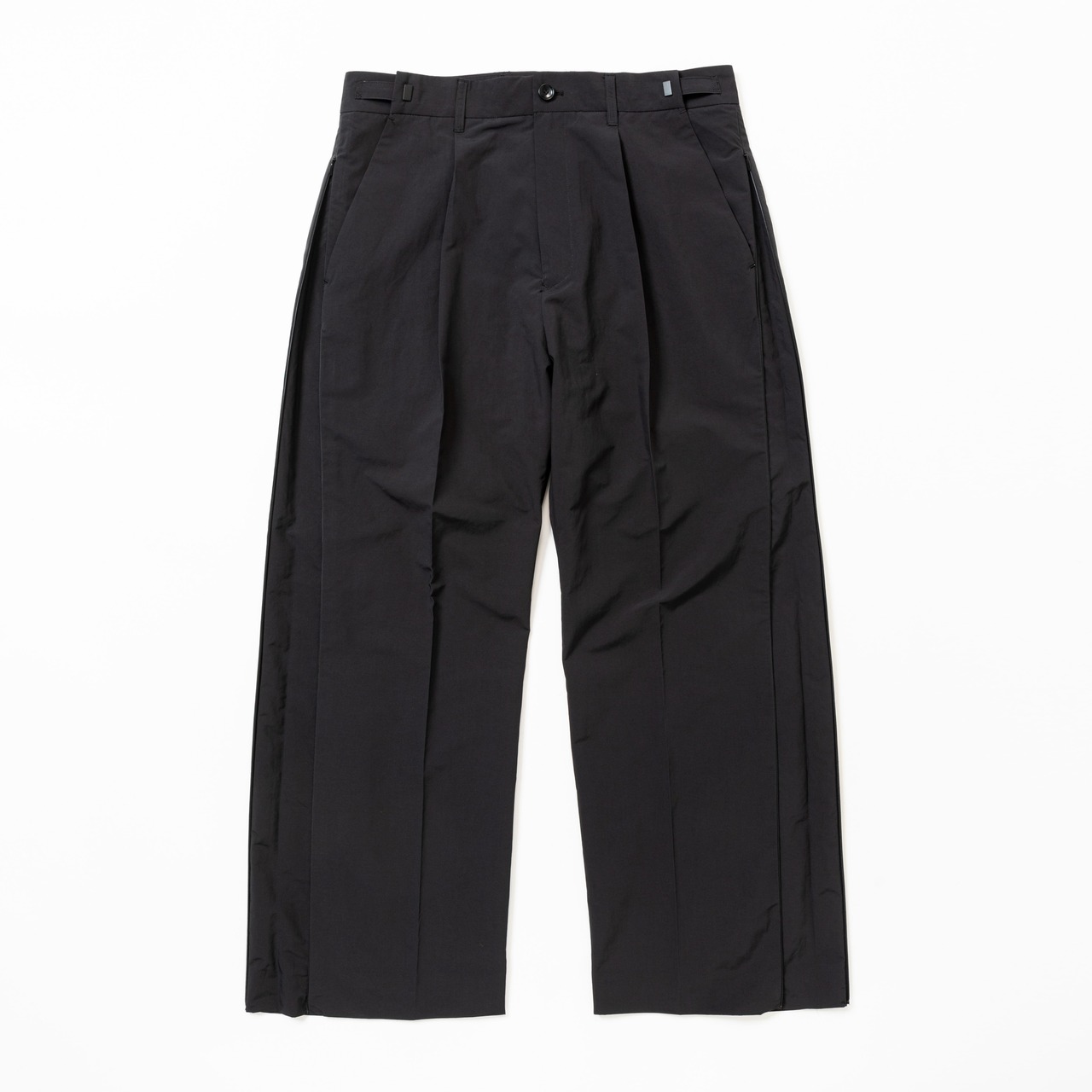 meanswhile   Side Zip Paper Touch Slacks