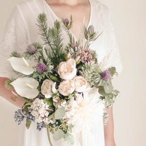 Dahlia＆Rose Bouquet＆Boutonniere