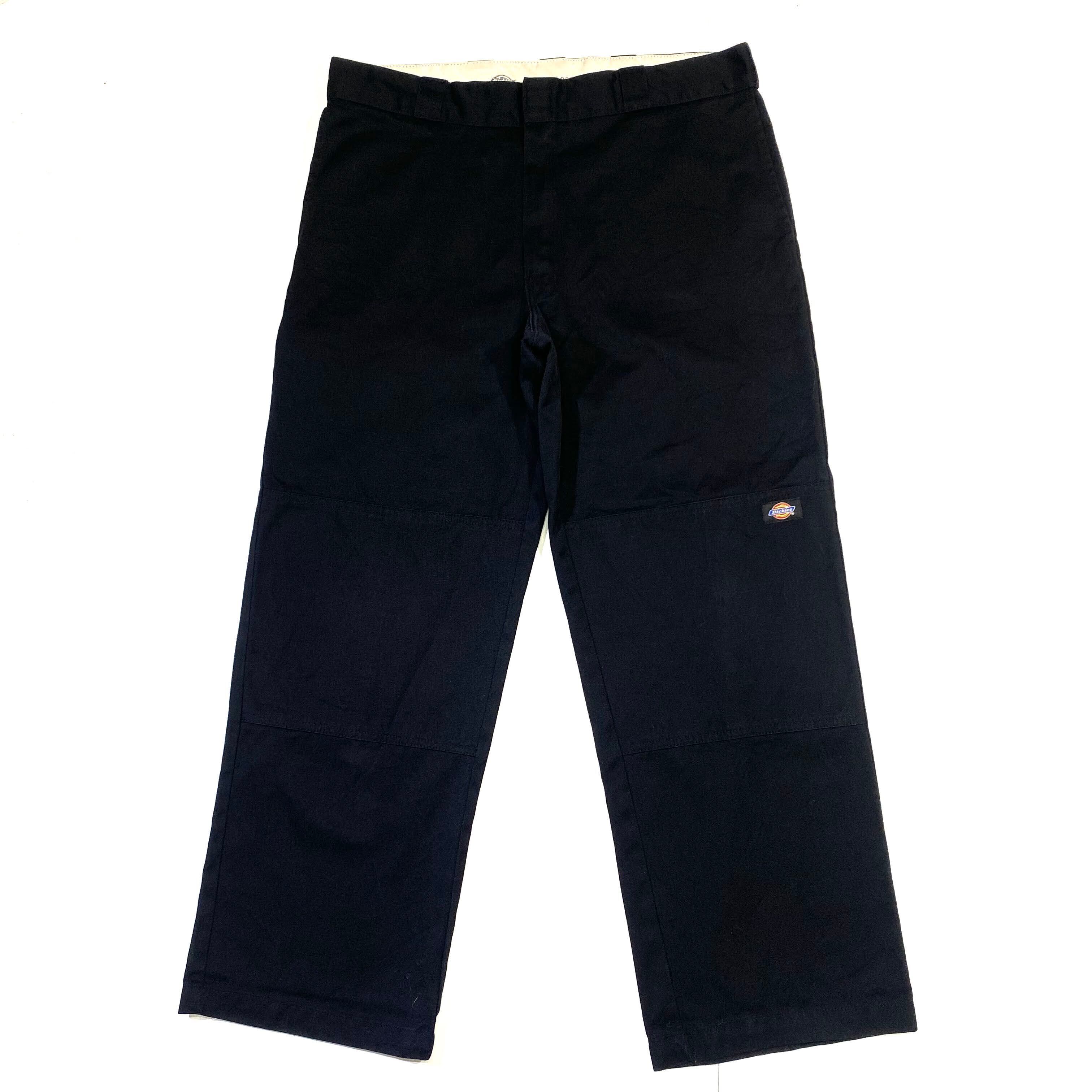 ディッキーズダブルニーワークパンツw36l29黒ブラック古着極太パンツメンズ Dickies Loose Fit ディッキーズ ダブルニー ワークパンツ ブラック 黒