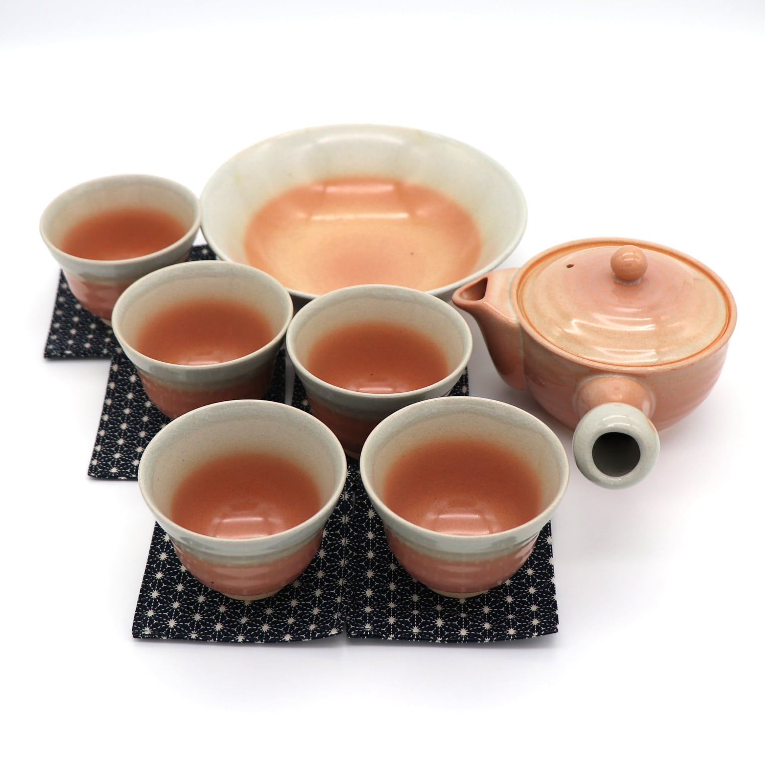 有田焼・茶器セット・急須・湯呑・茶托・盛鉢・No.201103-53・梱包