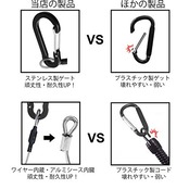[Lix&Rix] カールコード スマホストラップ ワイヤー内蔵 汎用 赤 3本セット