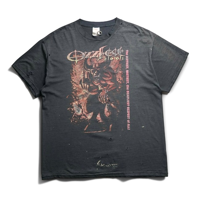 “Ozzfest” "The Dirtiest, Nastiest, the Deadliest Ozzfest of All!!" 2001's super fade distressed T-shirt