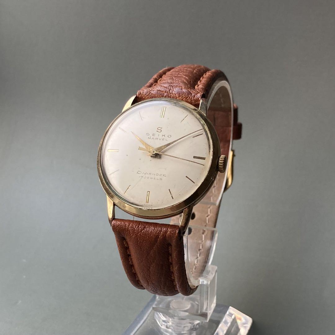 動作品】セイコー SEIKO マーベル 腕時計 1956年 手巻き メンズ | かし