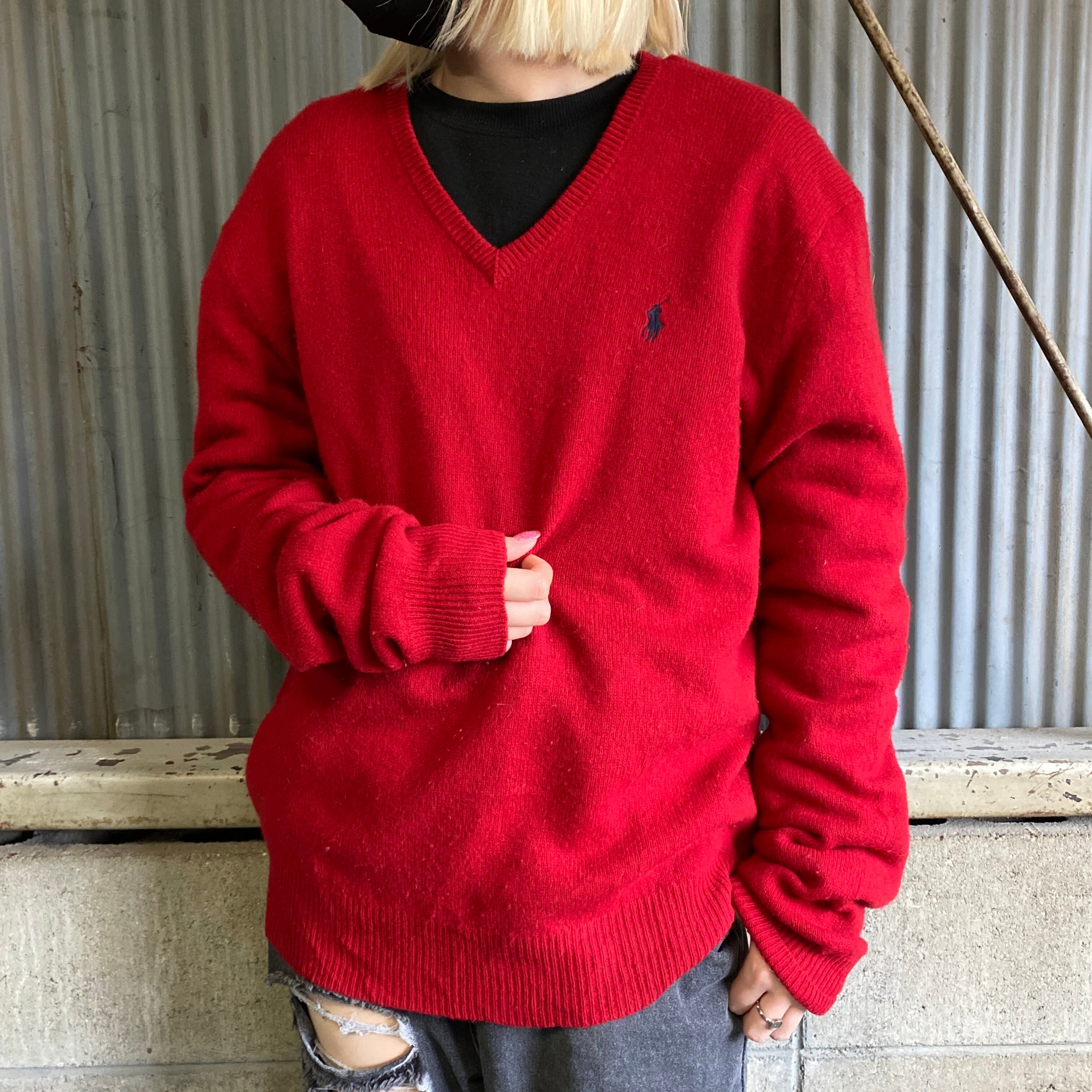 Polo by Ralph Lauren オールドラルフローレン Vネック ウールニット 