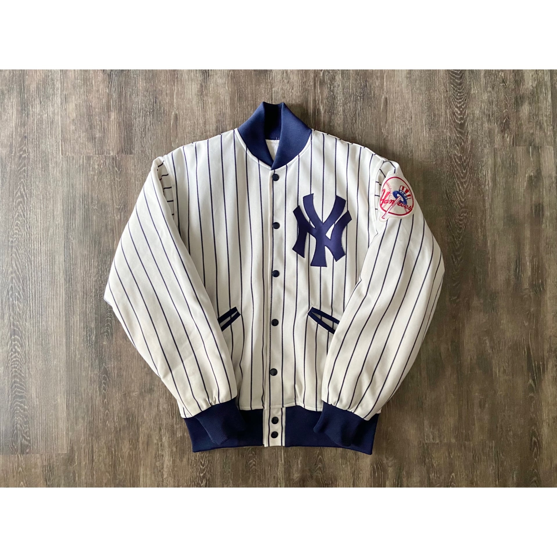 80's NY YANKEES 袖革スタジャン USA製 Felco  美品