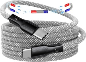 タイプcケーブル 磁石付き 1.5ｍ usb-c to usb-c ケーブル 60W PD対応 急速充電 Type-C to Type-C iPhone Mac iPad