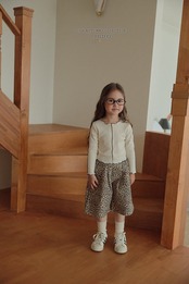 韓国子供服 / 26Autumn / 〖取寄〗Melikey / レオパードハートバミューダパンツ / 女子服 *XS~JM*