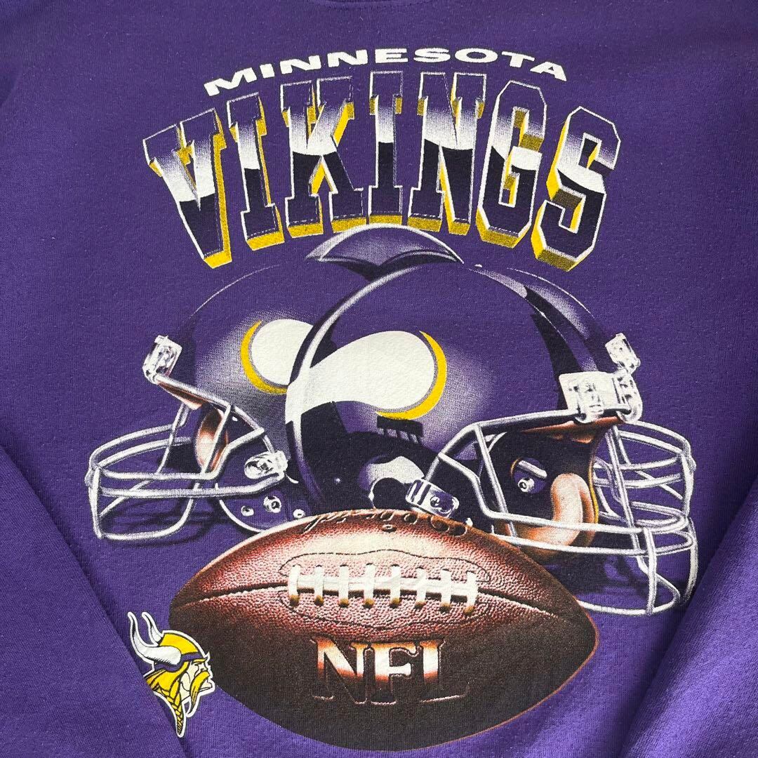 90s USA製　NFL VIKINGS バイキングス　チーム　スウェット　紫 | Rico clothing powered by BASE