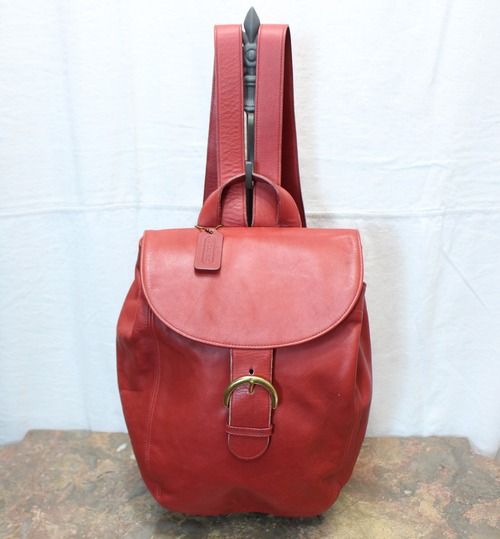 .2000000009353 OLD COACH LEATHER BELTED RUCK SUCK MADE IN USA/オールドコーチレザーベルテッドリュックサック