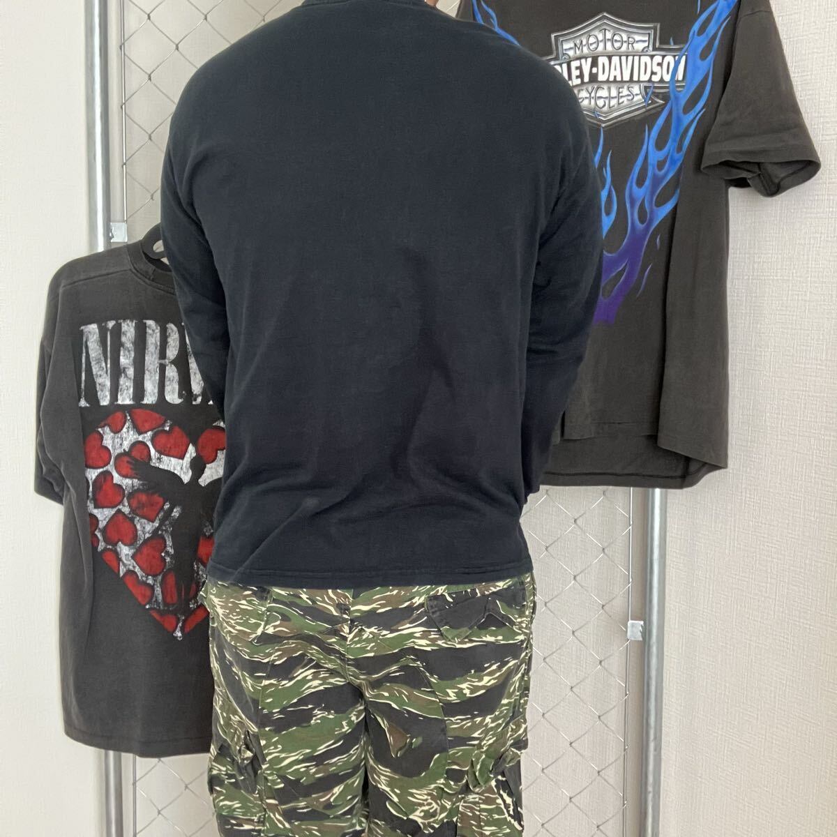 L】00s Harley-Davidson Screamin' Eagle ロングスリーブTシャツ