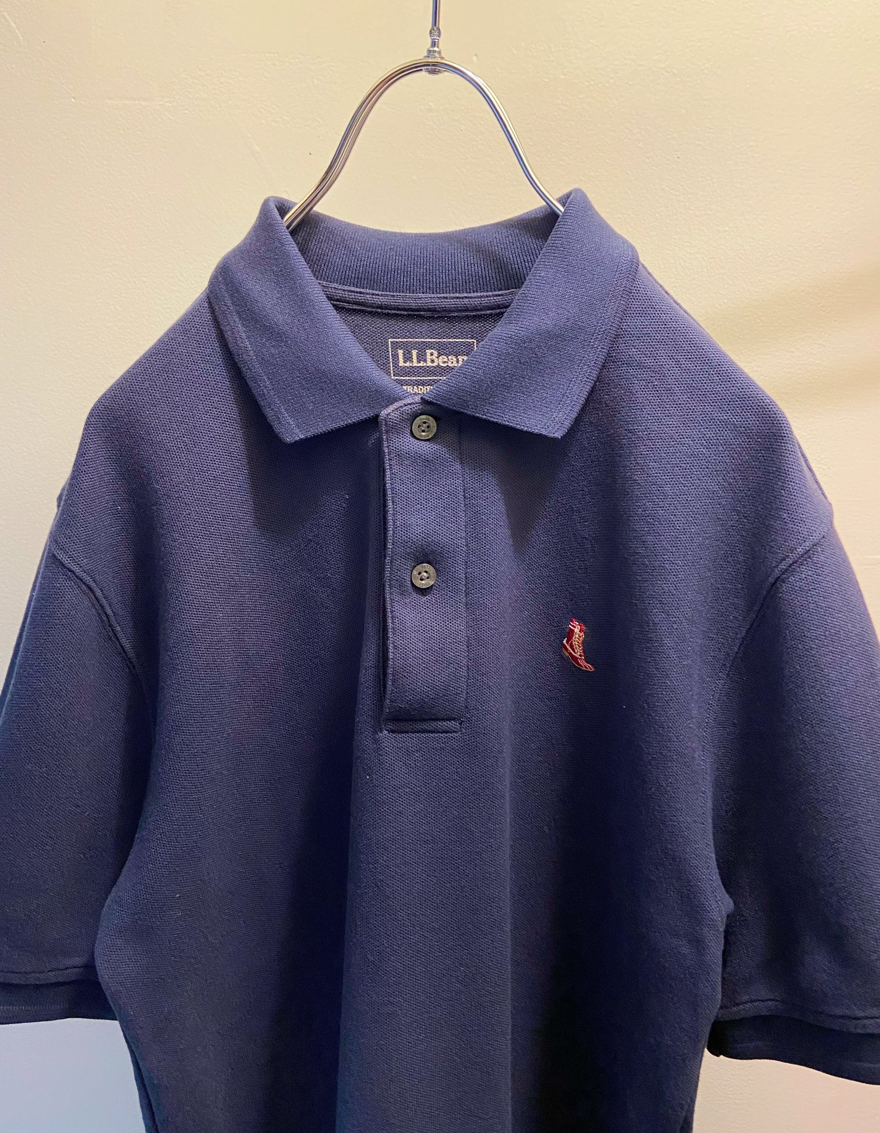 美品 90s古着 LL.Bean 刺繍 ポロシャツ  ビーンブーツ  半袖 