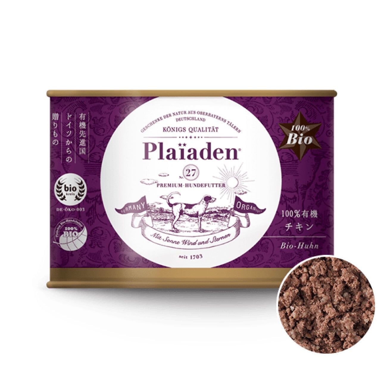 Plaiaden】プレイアーデン缶詰*100%有機 for Dog*( 総合栄養 Plaiaden】プレイアーデン缶詰*100%有機 for Dog*( 総合栄養