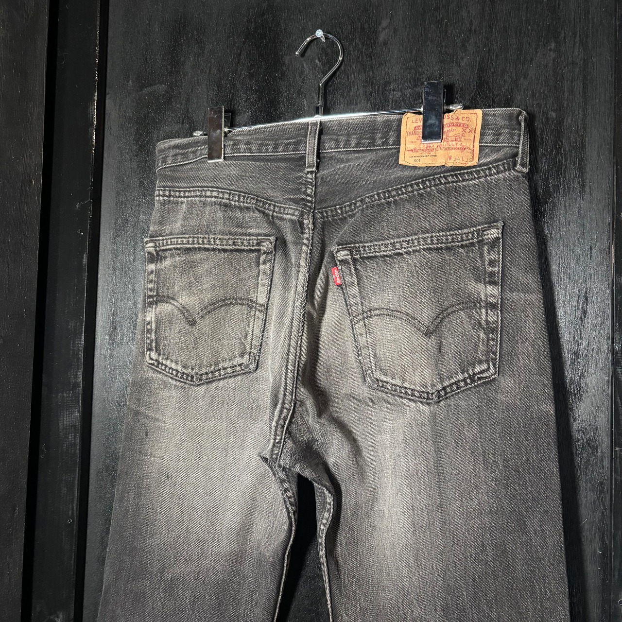 90's FRANCE Levi's 501 BLACK denim pants W34　リーバイス　ブラックデニム　パンツ　フランス製　ユーロ
