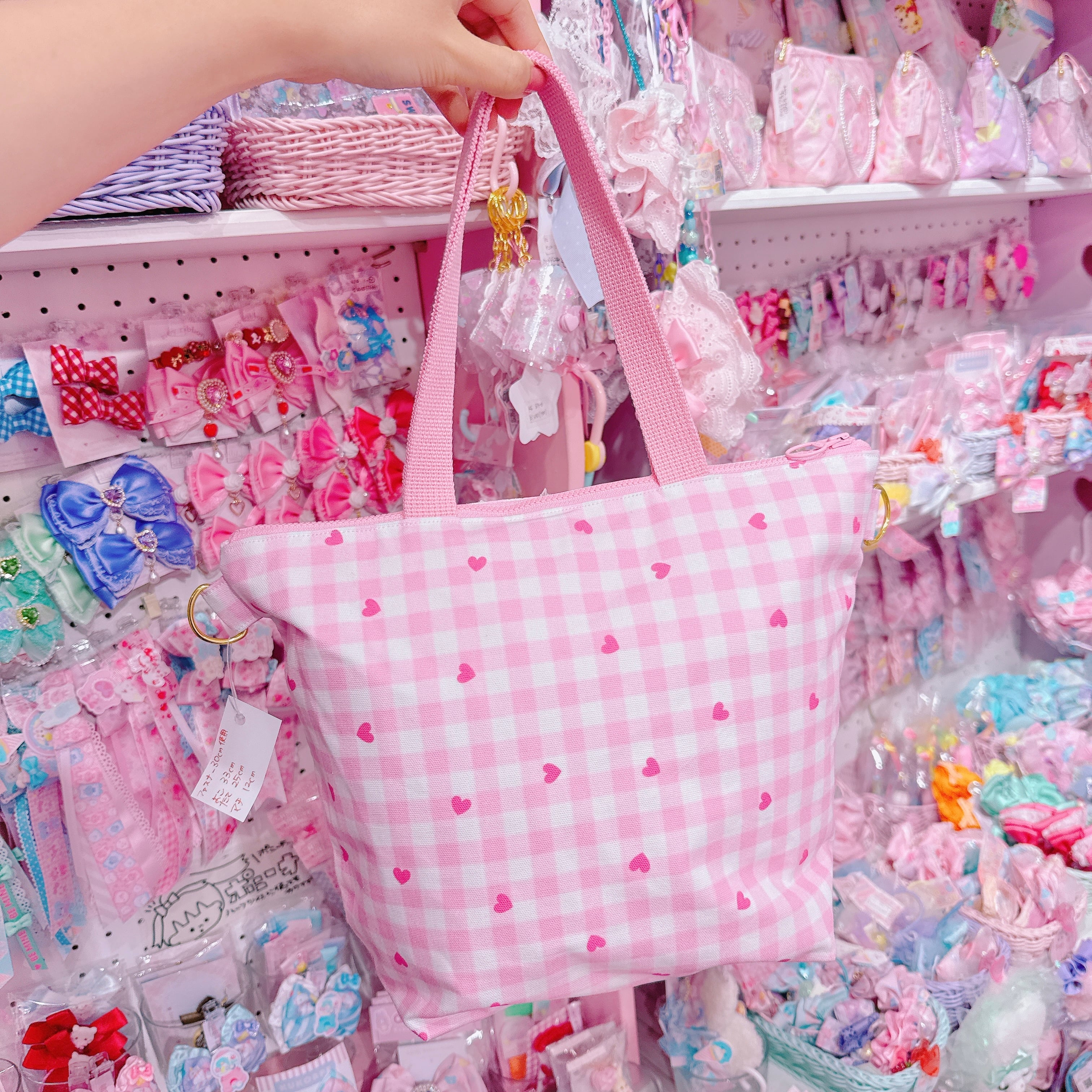 【M6】52-1ハートフリル2wayトートバッグ（ショルダーひも別売）