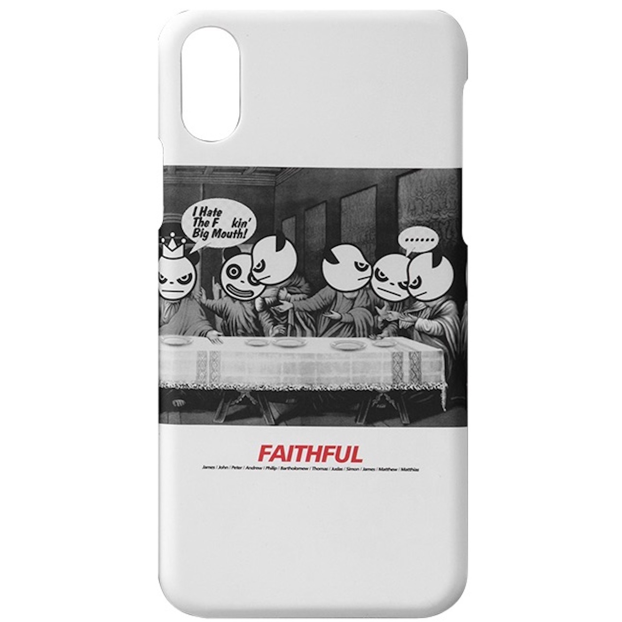 SALE【HIPANDA ハイパンダ】iPhone ケース LAST SUPPER PARODY iPhone XS MAX CASE / WHITE